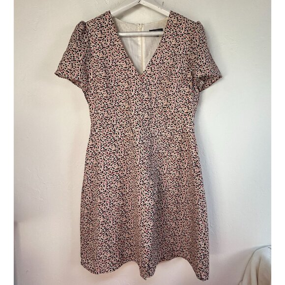 J.Crew Mercantile Womens V-Neck Floral Print Wrap A-Line Sundress Size 10 Multi - Picture 1 of 9